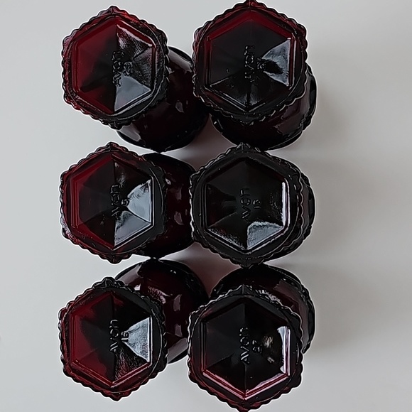 Avon Cape Cod Ruby Red Small 3oz Wine Glasses, S/6 - Picture 3 of 6